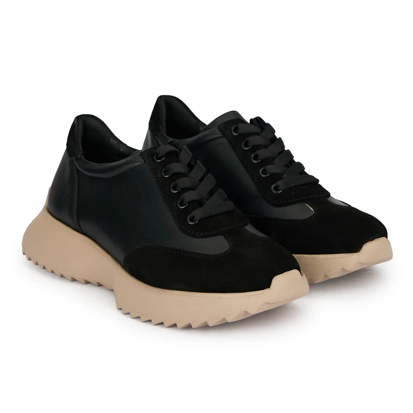 Pantofi casual dama din piele naturala neagra 19498 - Image 4
