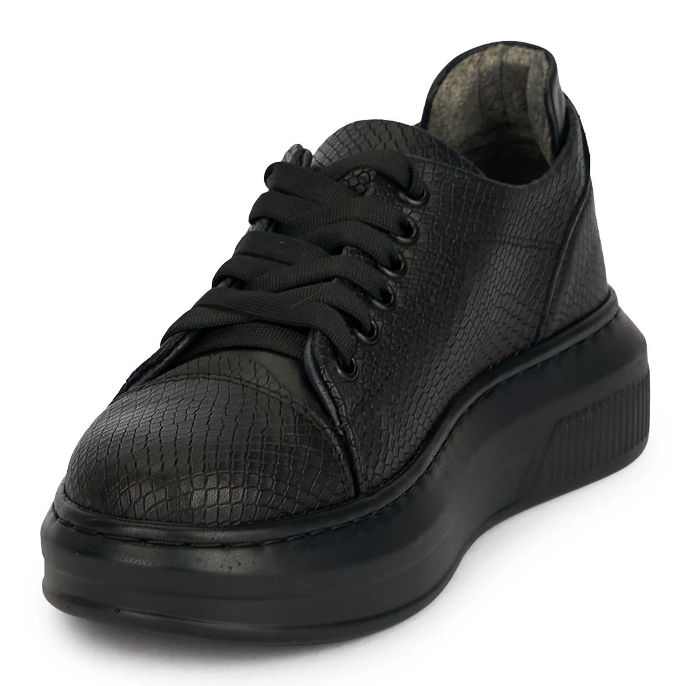 Pantofi casual dama din piele naturala neagra 19501 - Image 3