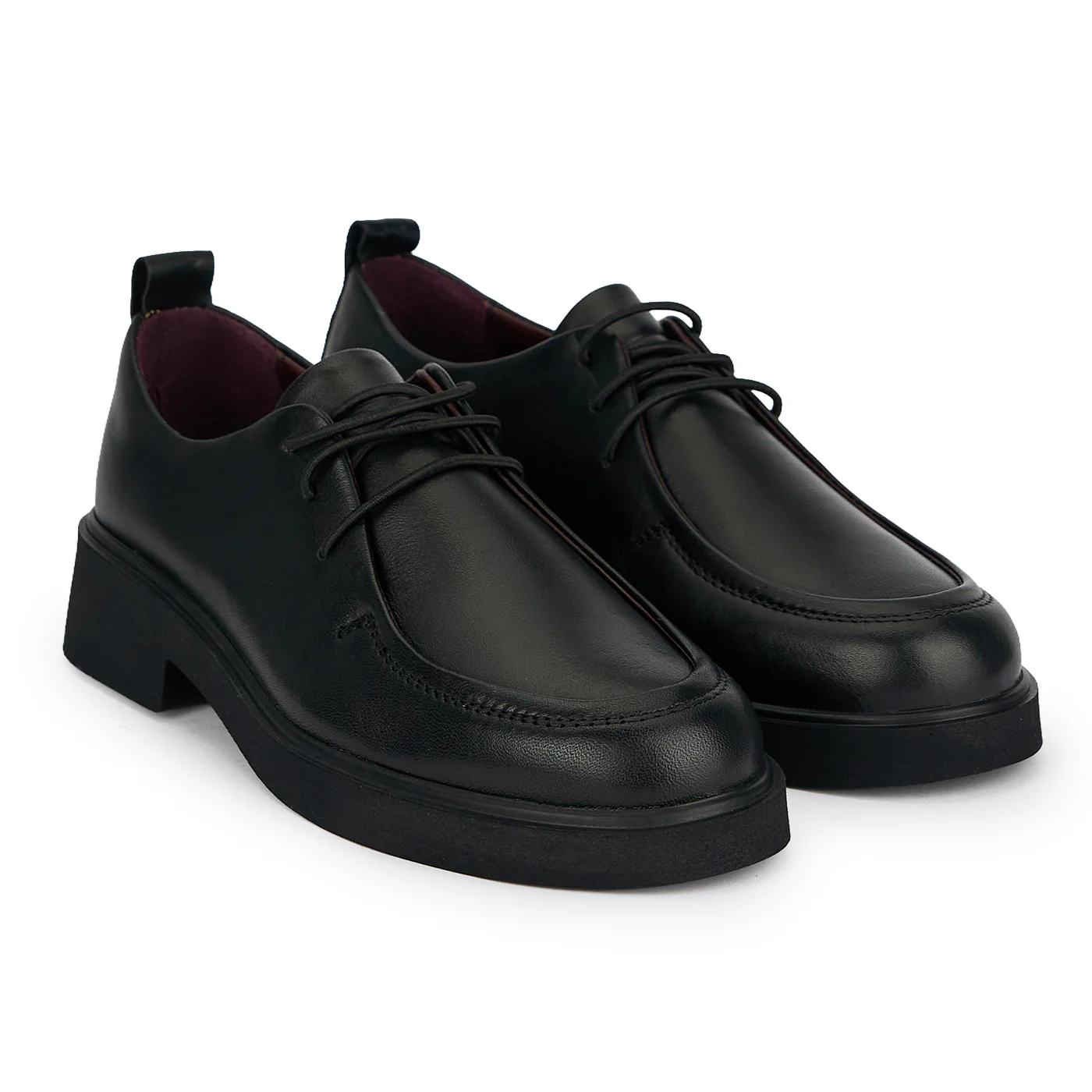 Pantofi casual damă din piele naturală neagra 19641 - Image 4