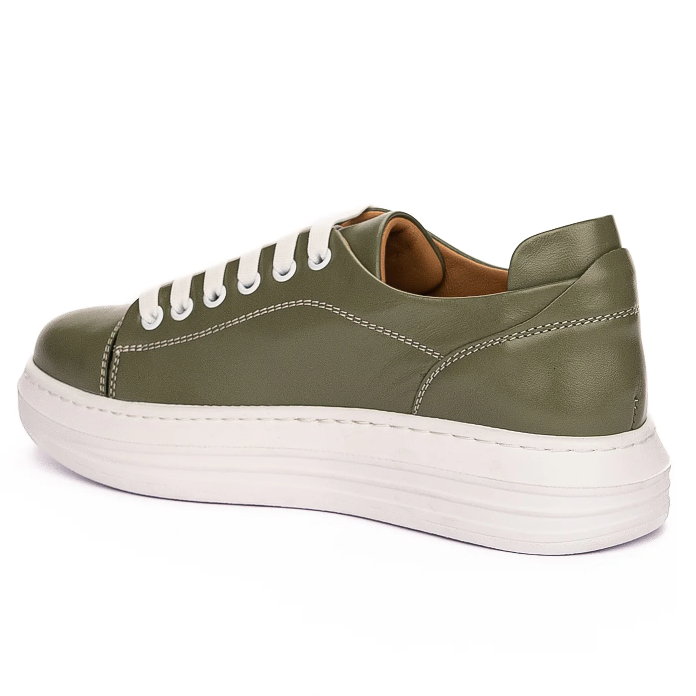 Pantofi casual dama din piele naturala verde 13299 - Image 2