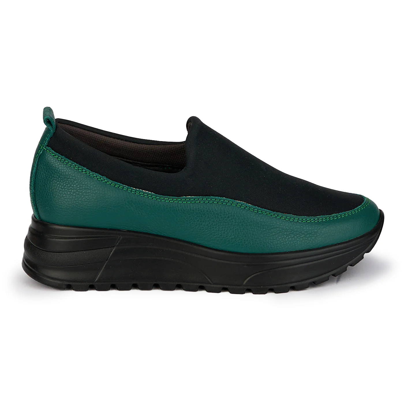Pantofi casual dama din piele naturala verde 18091