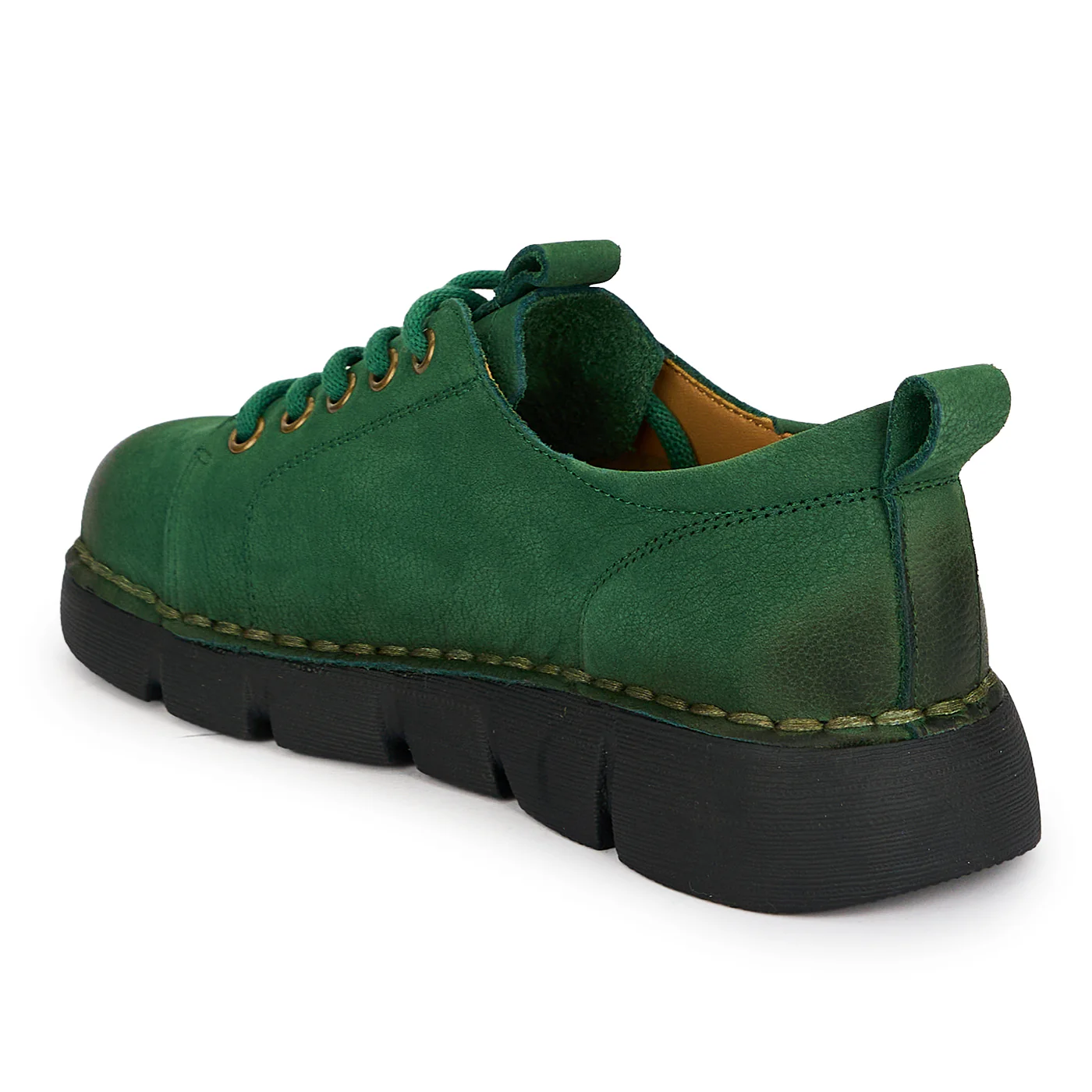 Pantofi casual dama din piele naturala verde 19524 - Image 2