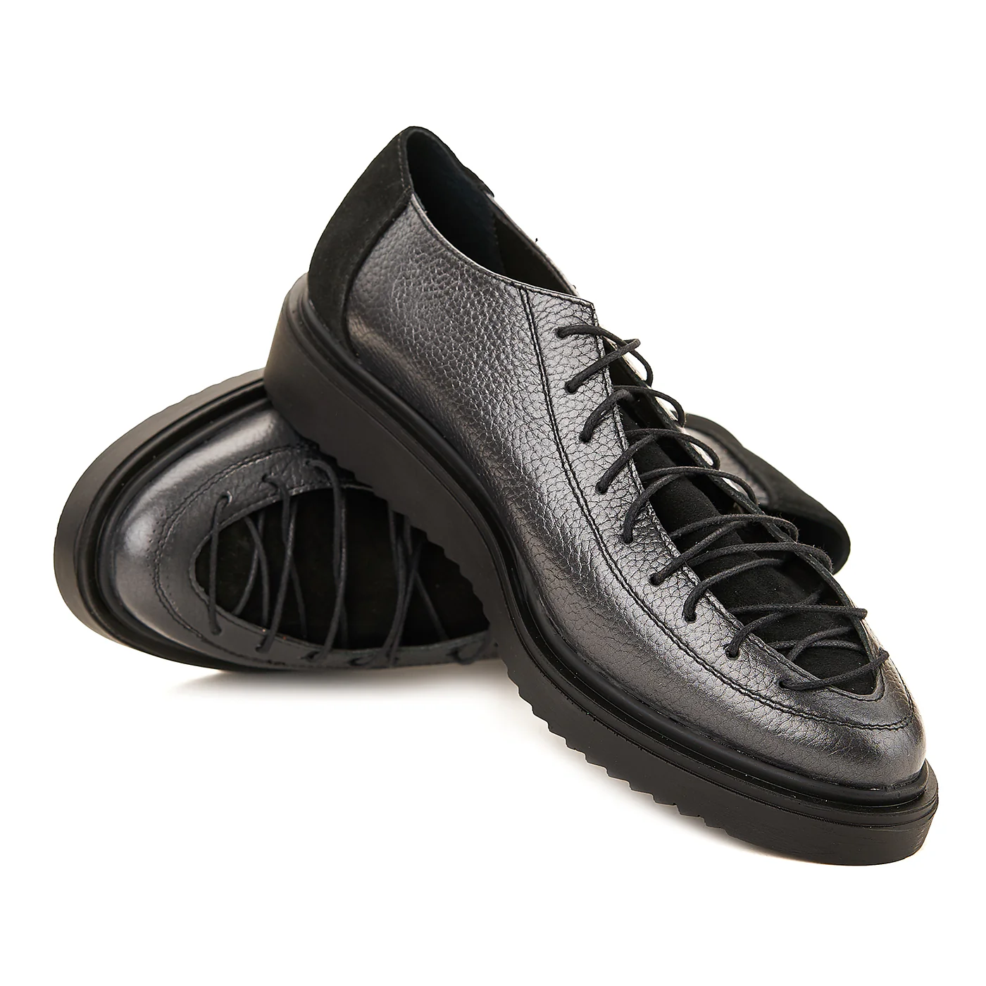 Pantofi Casual Dama Gri din Piele Naturala 1567 - Image 4