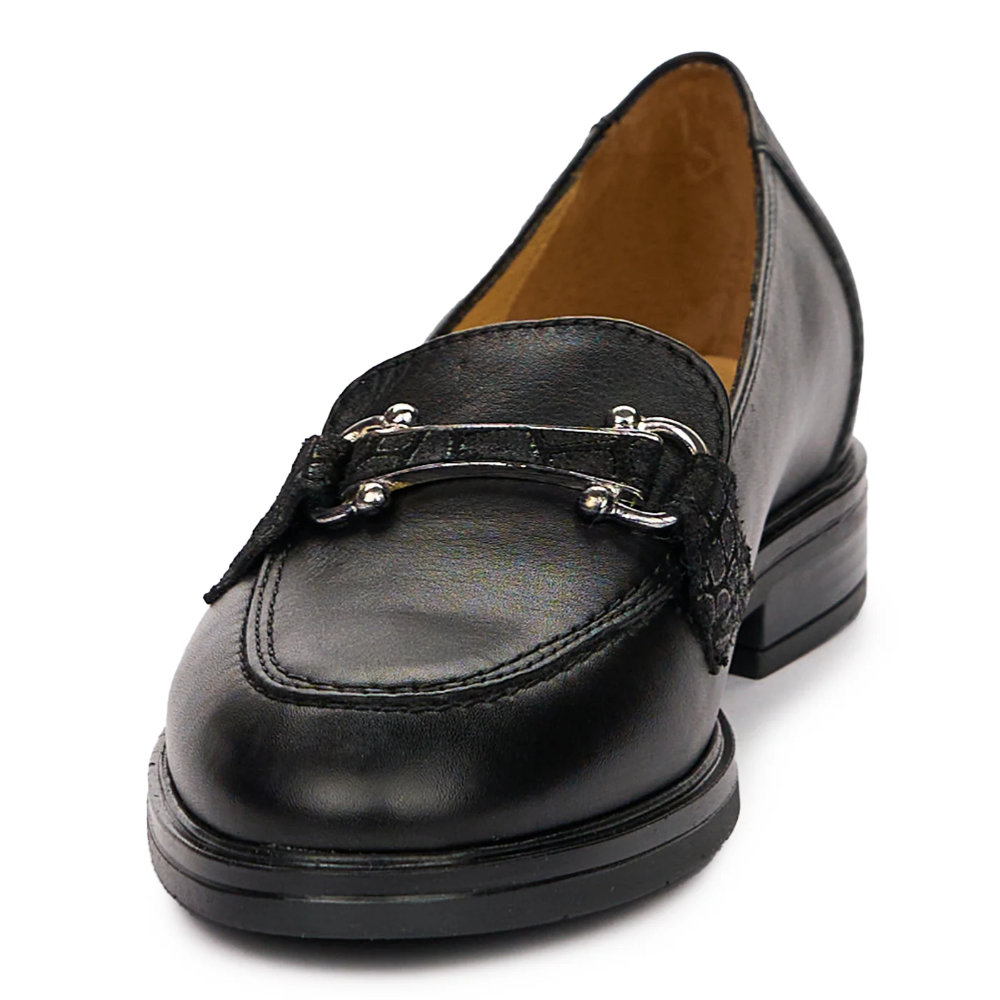 Pantofi Casual Dama Negri Din Piele Naturala cu Toc 10111 - Image 4