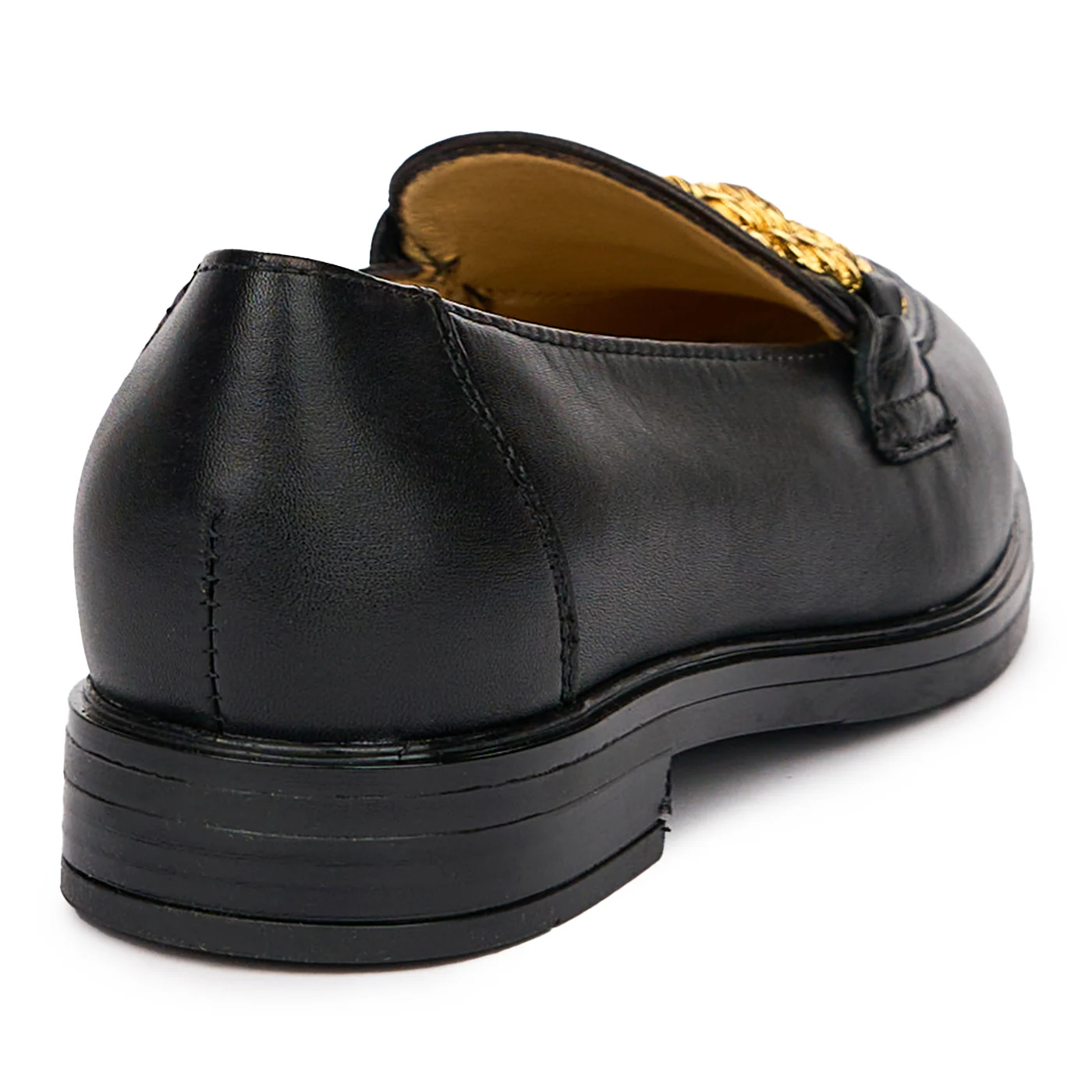 Pantofi Casual Dama Piele Naturala cu Toc 2.5 Cm Negri 10126 - Image 2