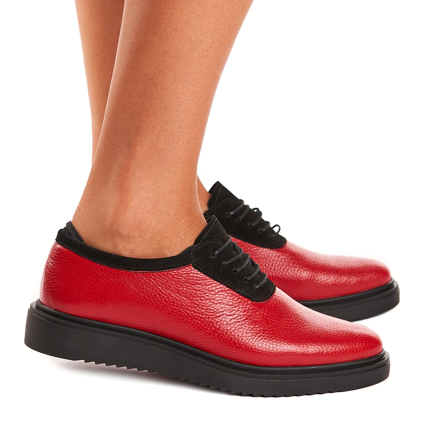 Pantofi Casual Dama Rosii din Piele Naturala 1445