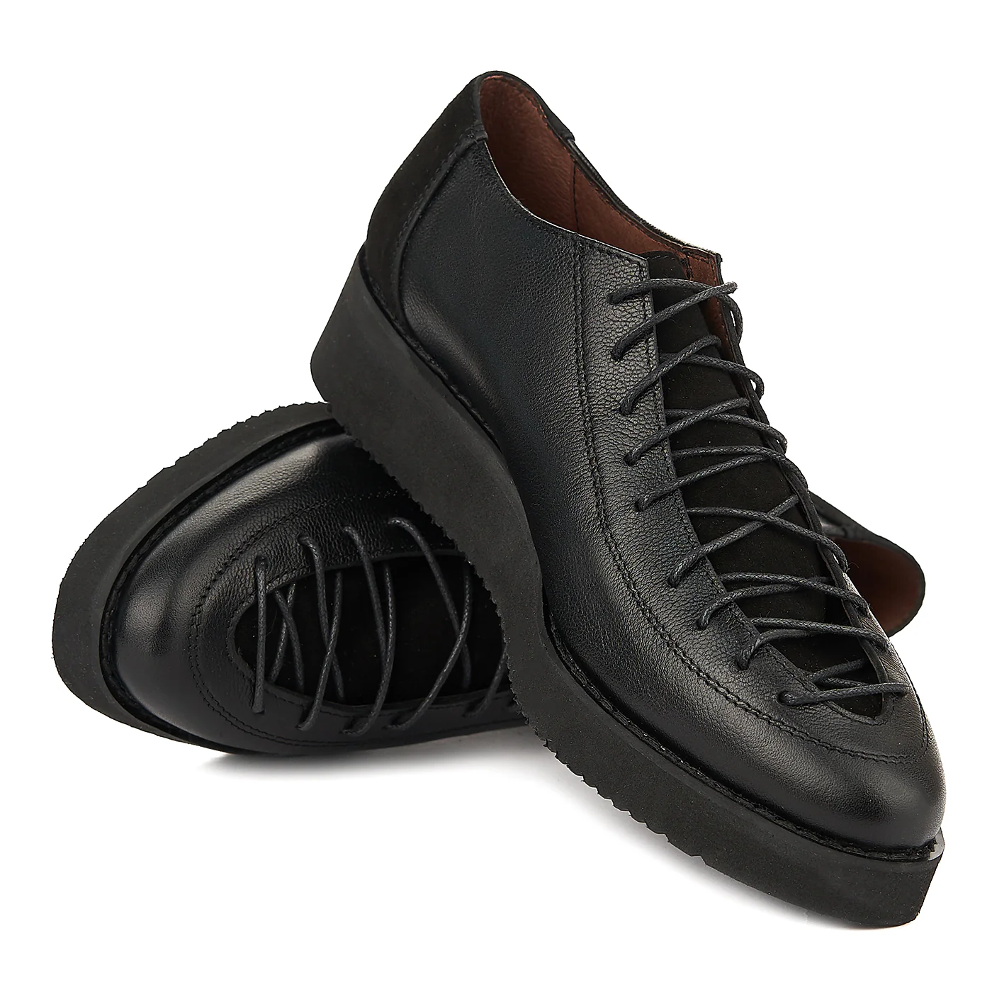 Pantofi Casual de Dama Negri din Piele Naturala 1262 - Image 4