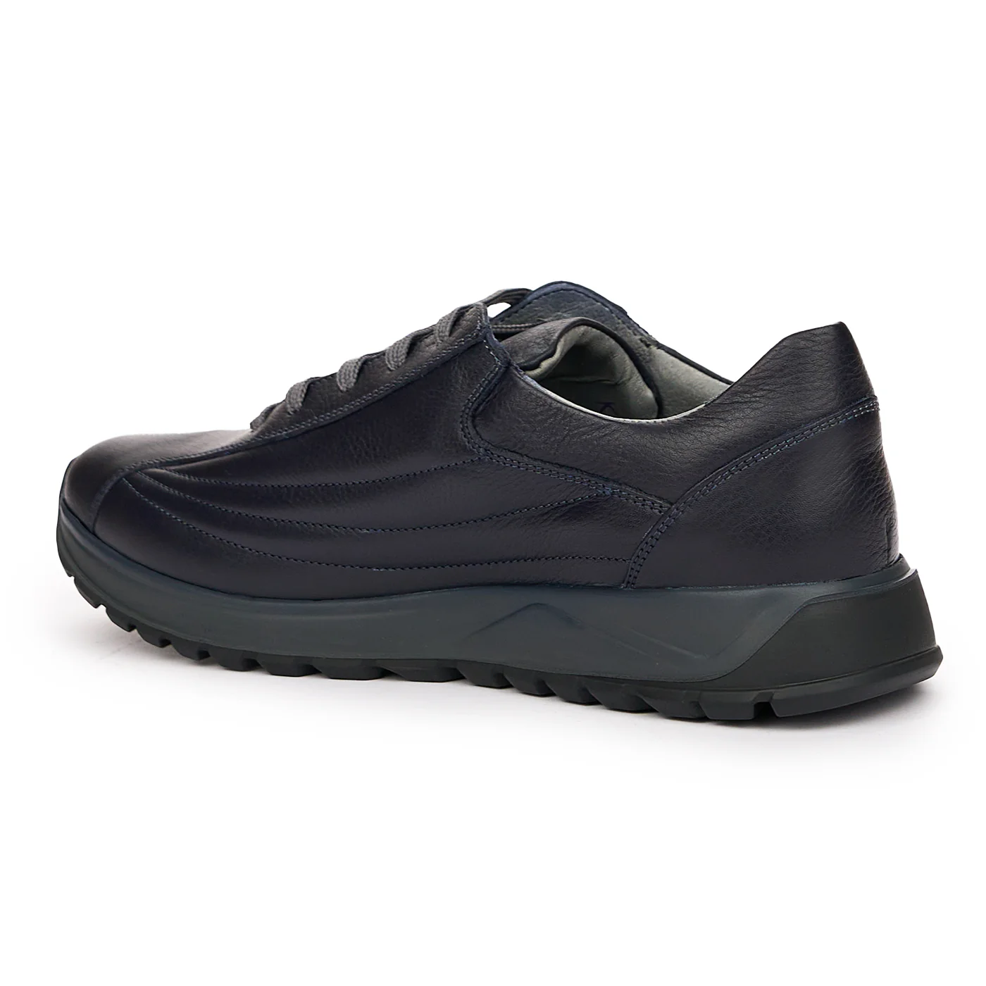 Pantofi casual din piele naturala bleumarin 7119 - Image 3