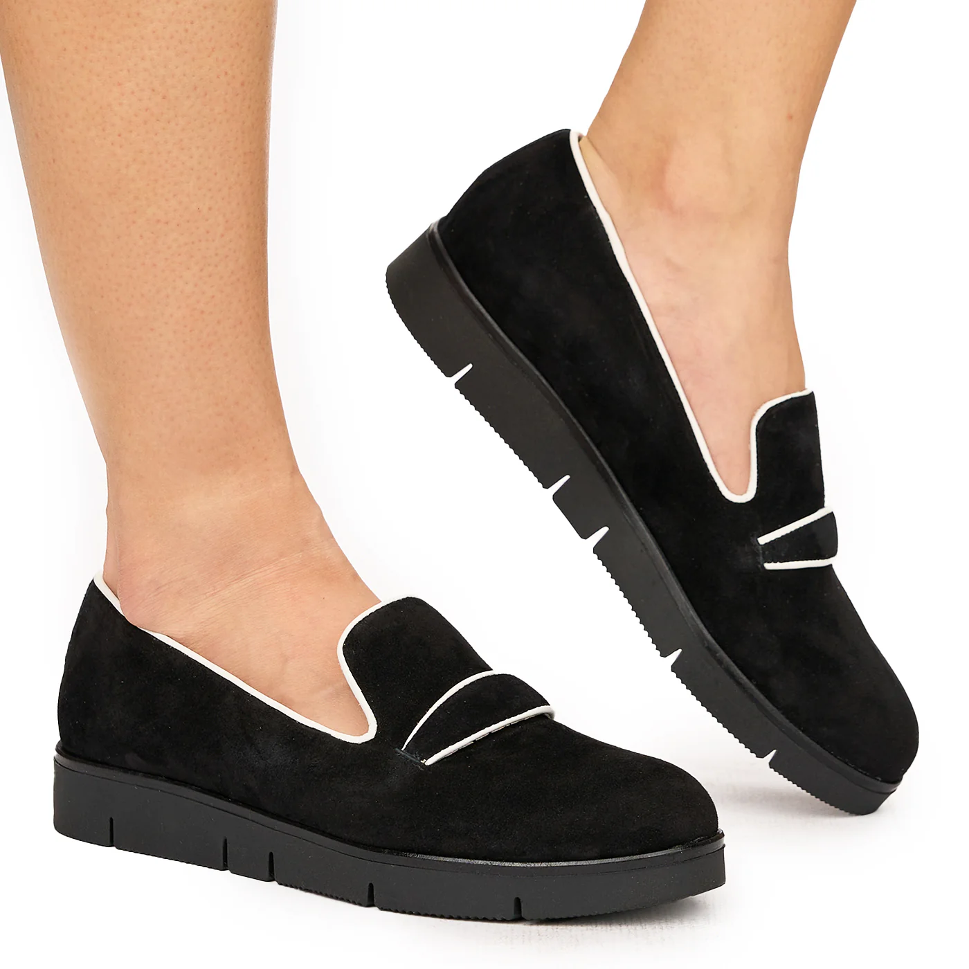 Pantofi casual din Piele Naturala fara siret 8068 - Image 2