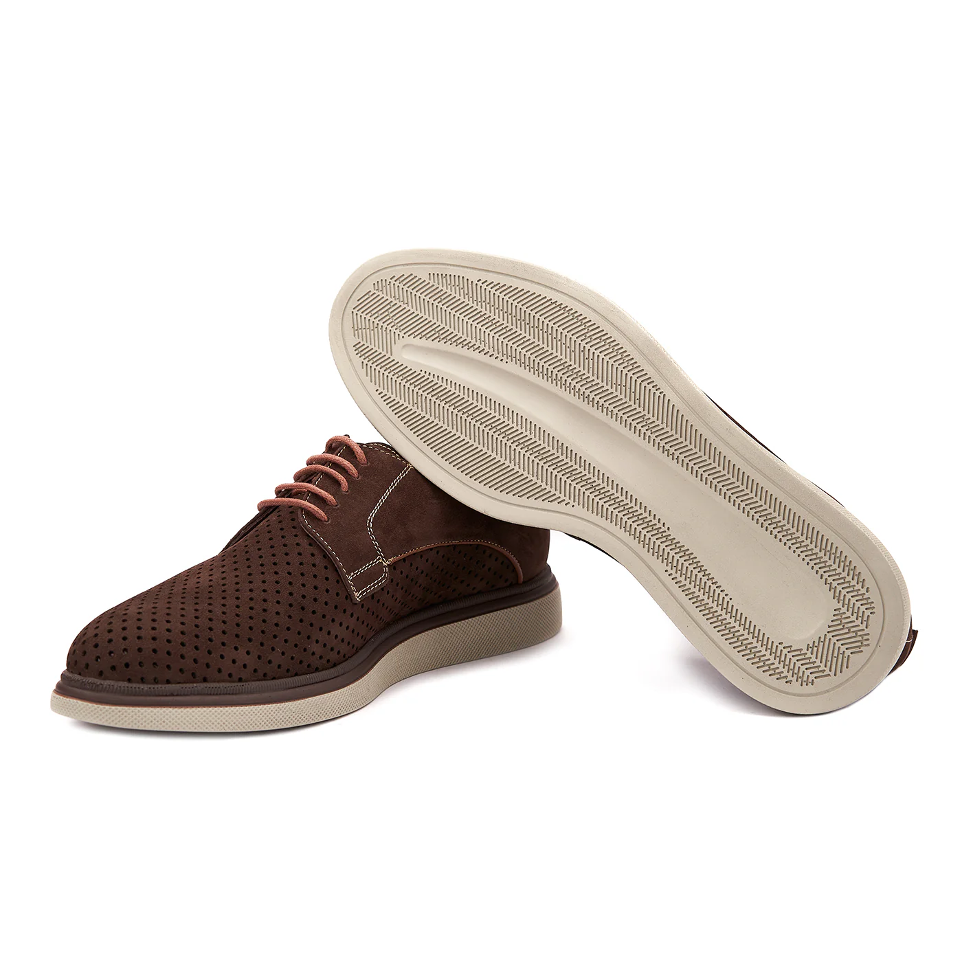 Pantofi casual din piele naturala maro 0104 - Image 3