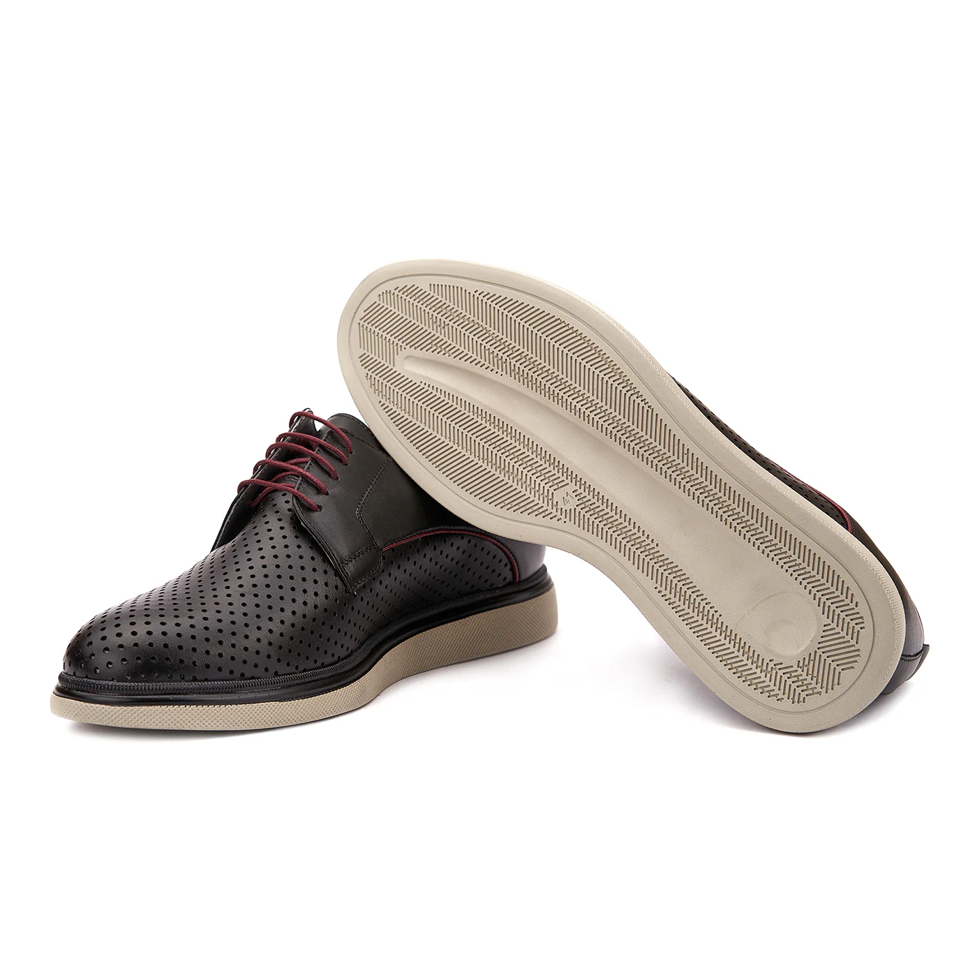 Pantofi casual din piele naturala neagra 0103 - Image 3