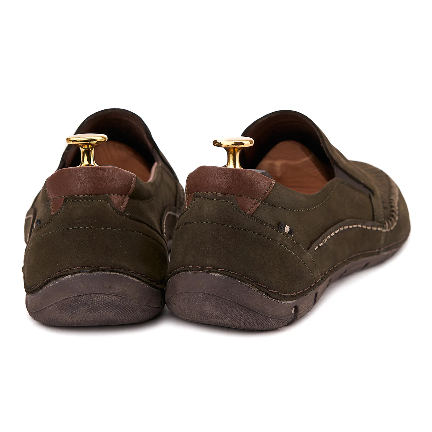 Pantofi Casual Kaki Confort din Piele 0117 - Image 2