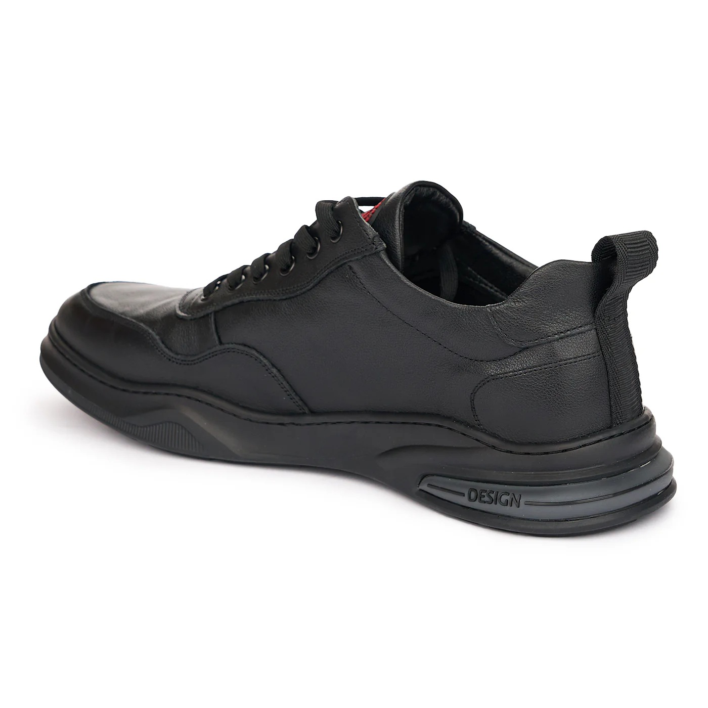 Pantofi casual sport din piele naturala neagra 7334 - Image 2