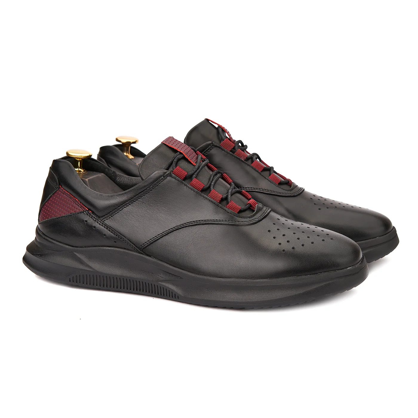 Pantofi Casual Vara Barbati din Piele Naturala Neagra 1017