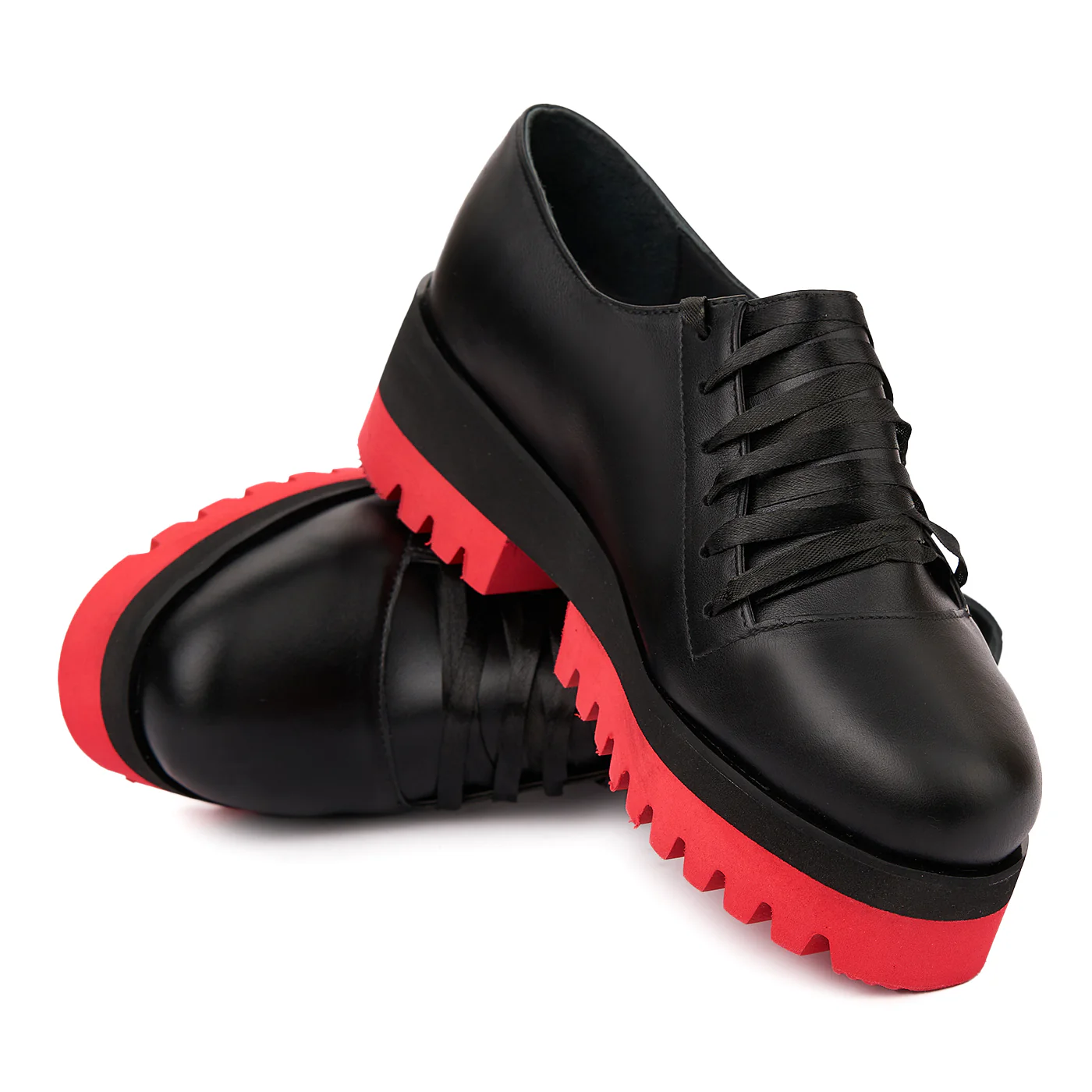 Pantofi cu Siret din Piele Naturala Neagra Casual 1720 - Image 4