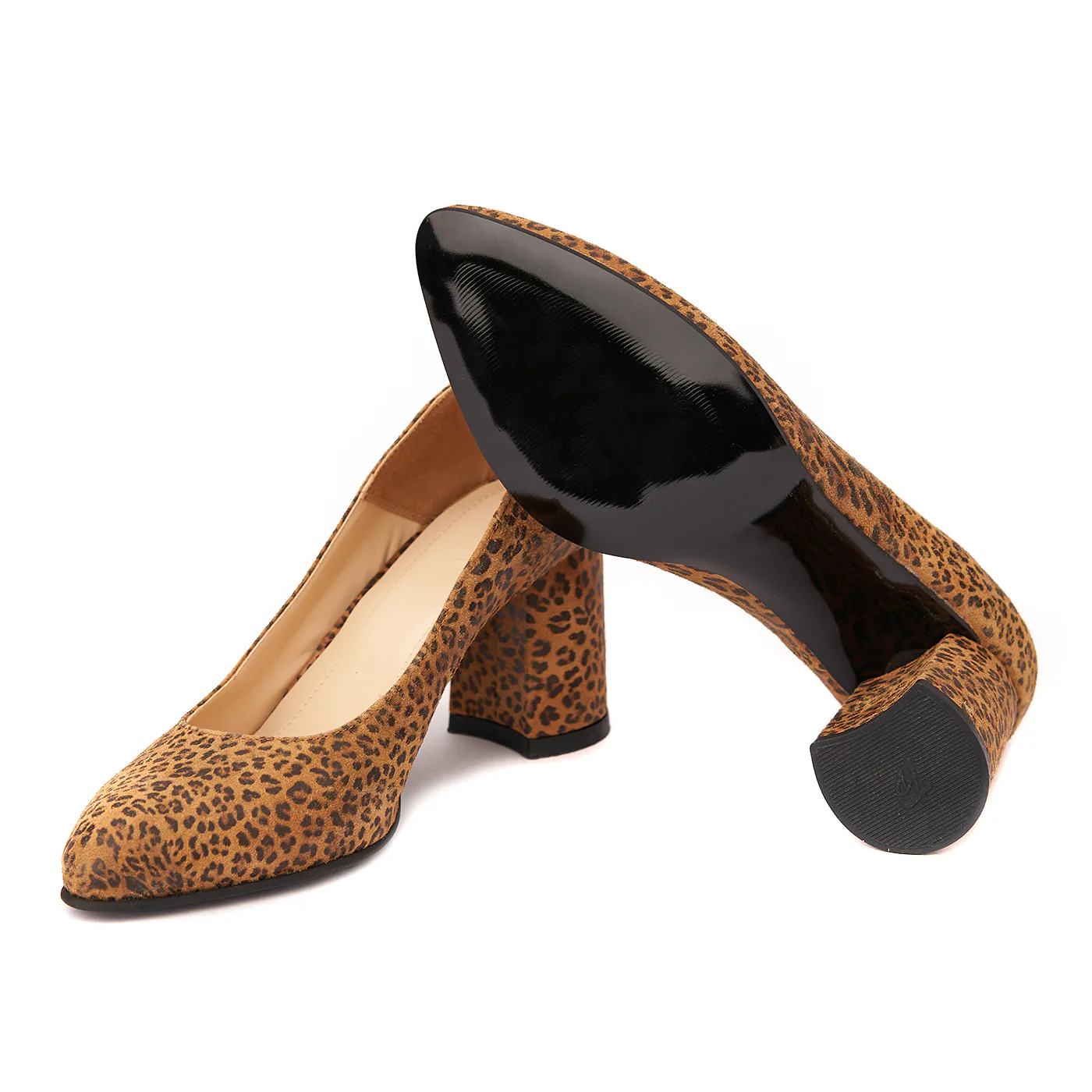 Pantofi cu Toc Gros Eleganti din Piele Naturala 4259 - Image 3