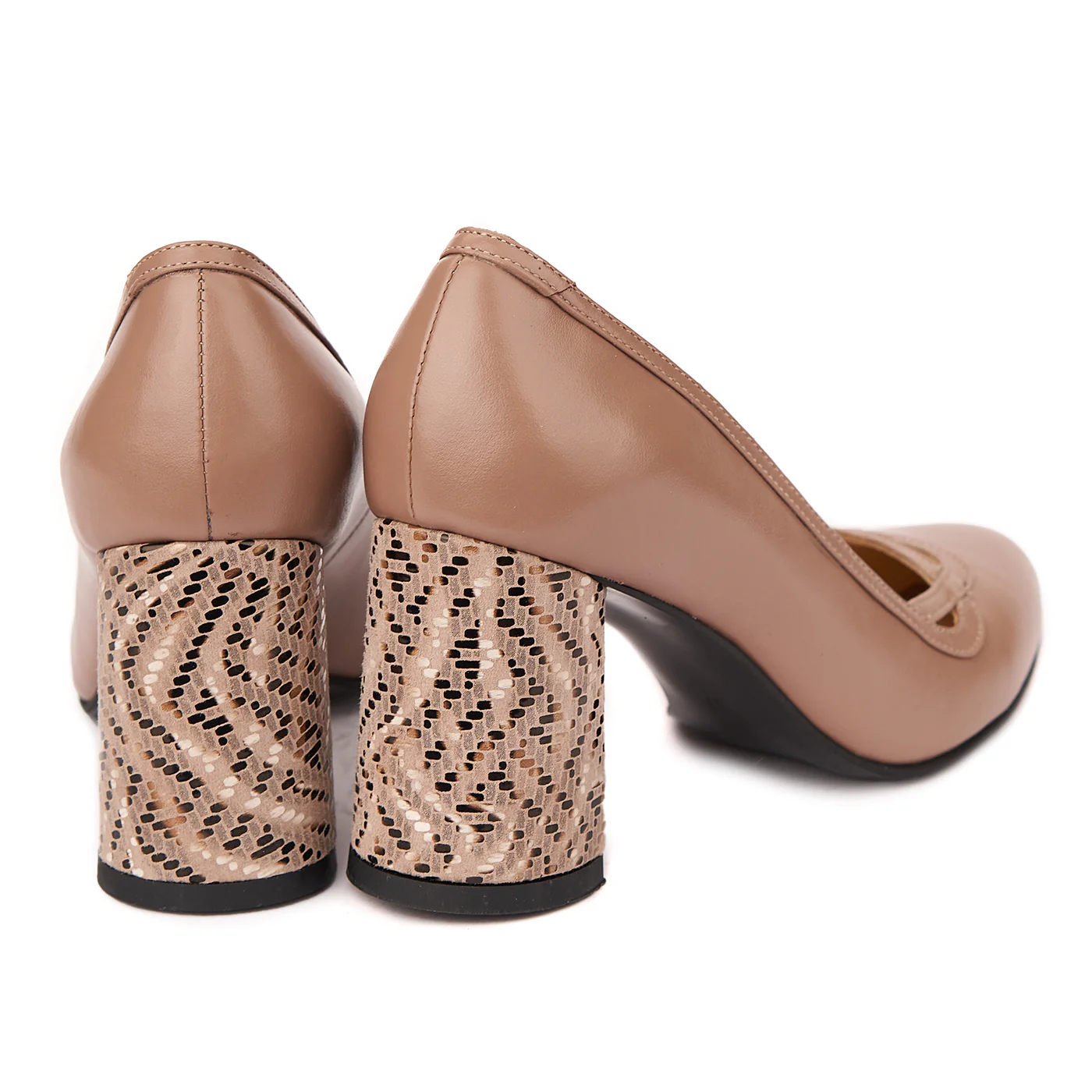 Pantofi cu Toc Gros Piele Eleganti 4247 - Image 2
