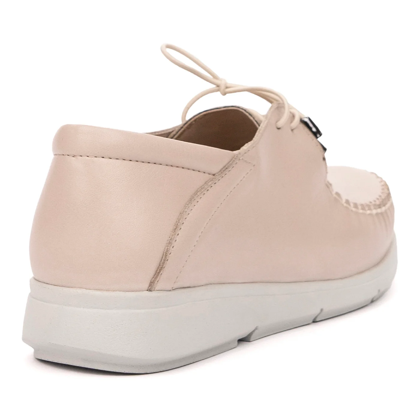 Pantofi Dama Bej din Piele Naturala Casual cu Talpa 3 Cm 8556 - Image 2