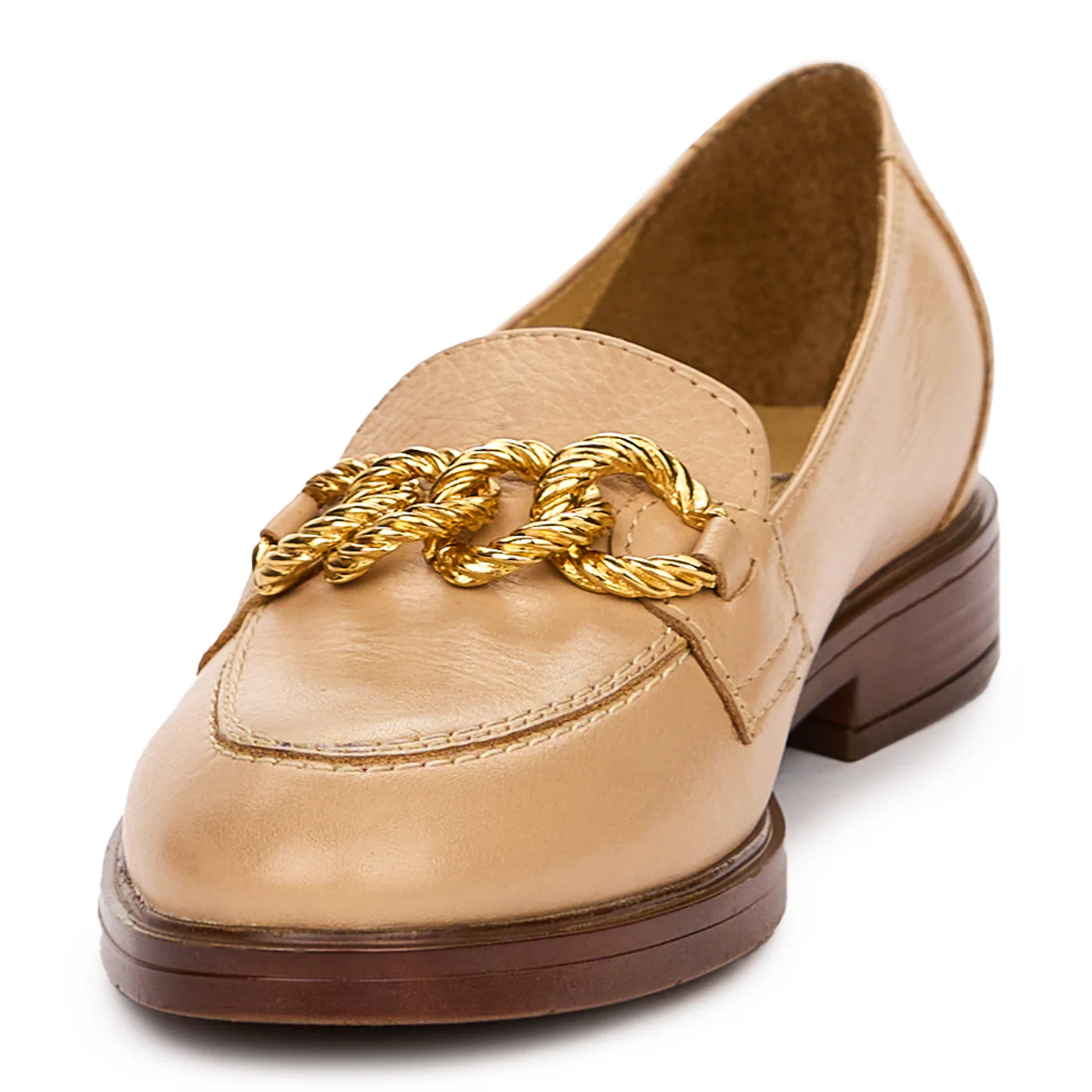 Pantofi Dama Casual Bej Din Piele Naturala 10110 - Image 4