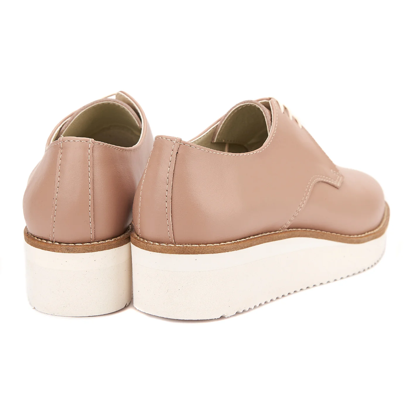 Pantofi dama casual din piele naturala bej 1520 - Image 3
