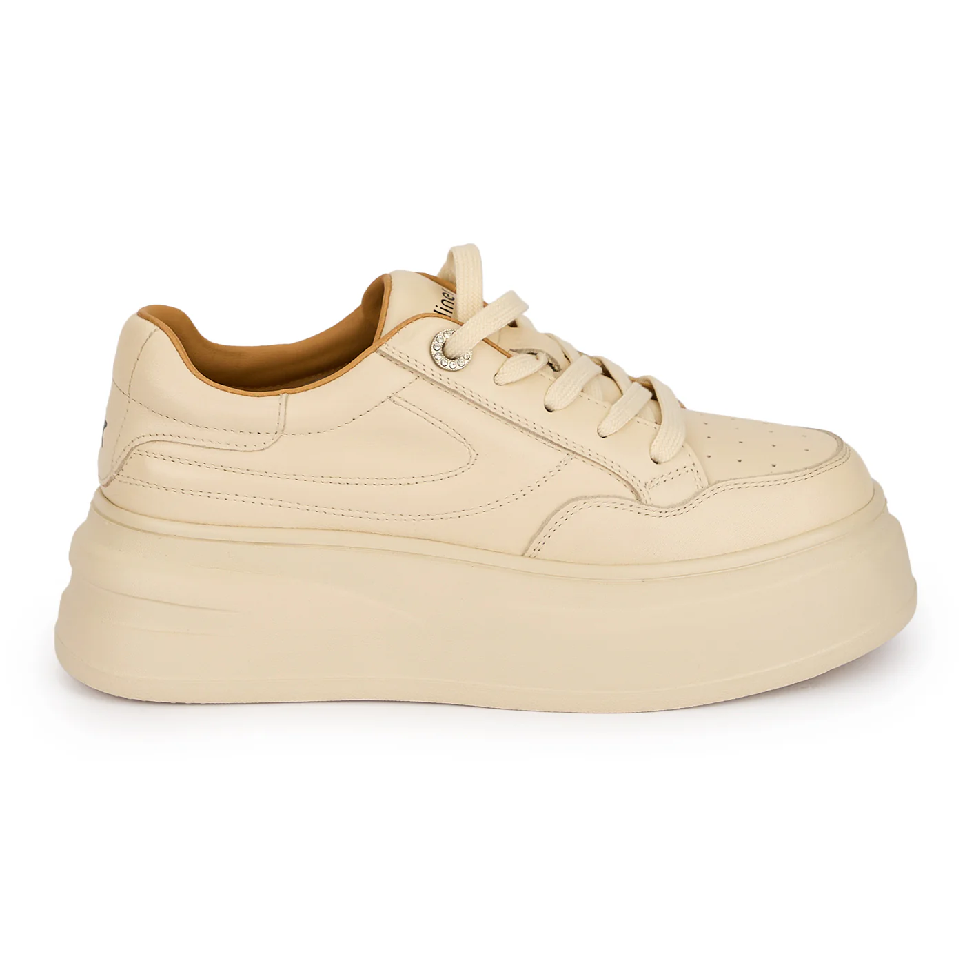 Pantofi dama casual din piele naturala bej 18864