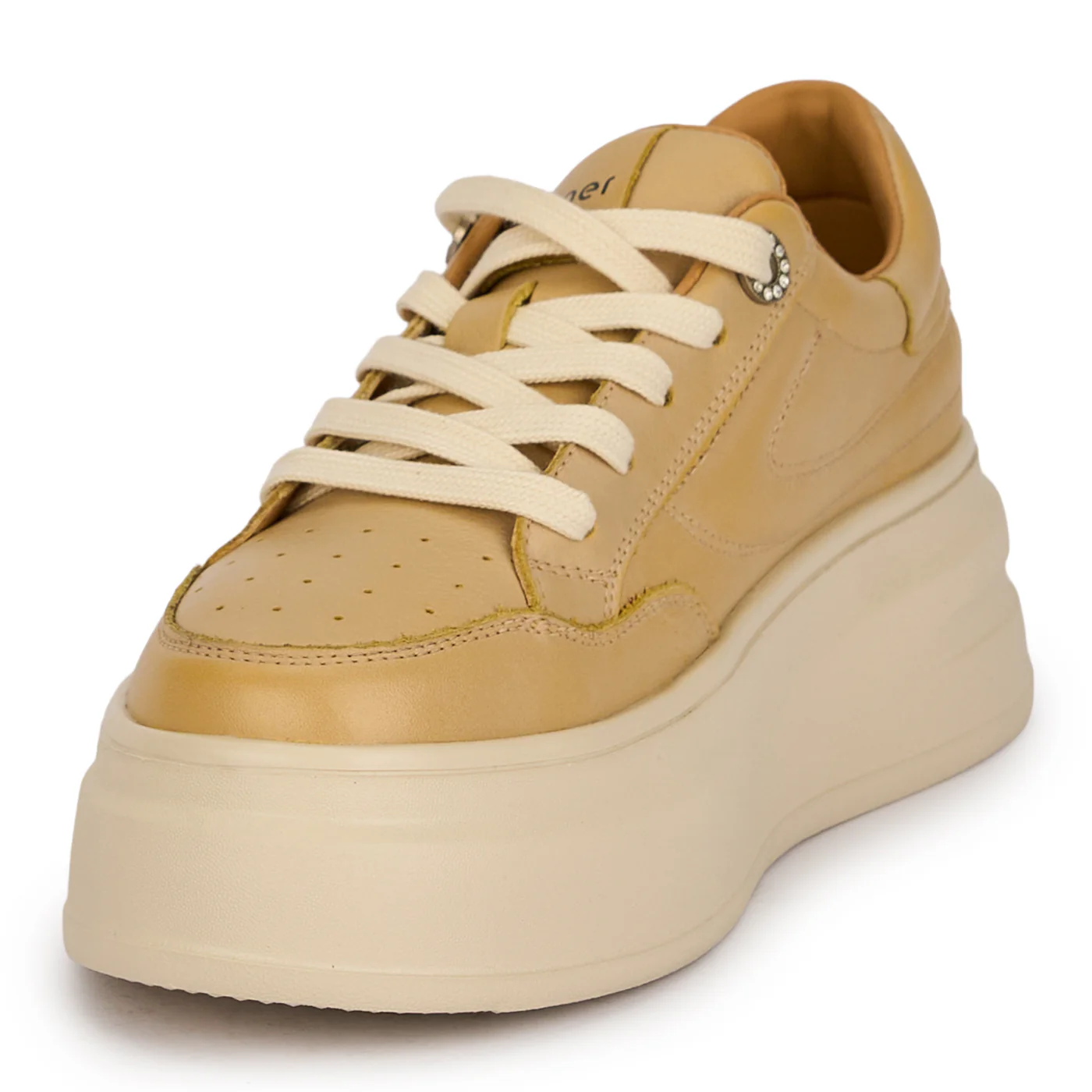 Pantofi dama casual din piele naturala bej 18865 - Image 3