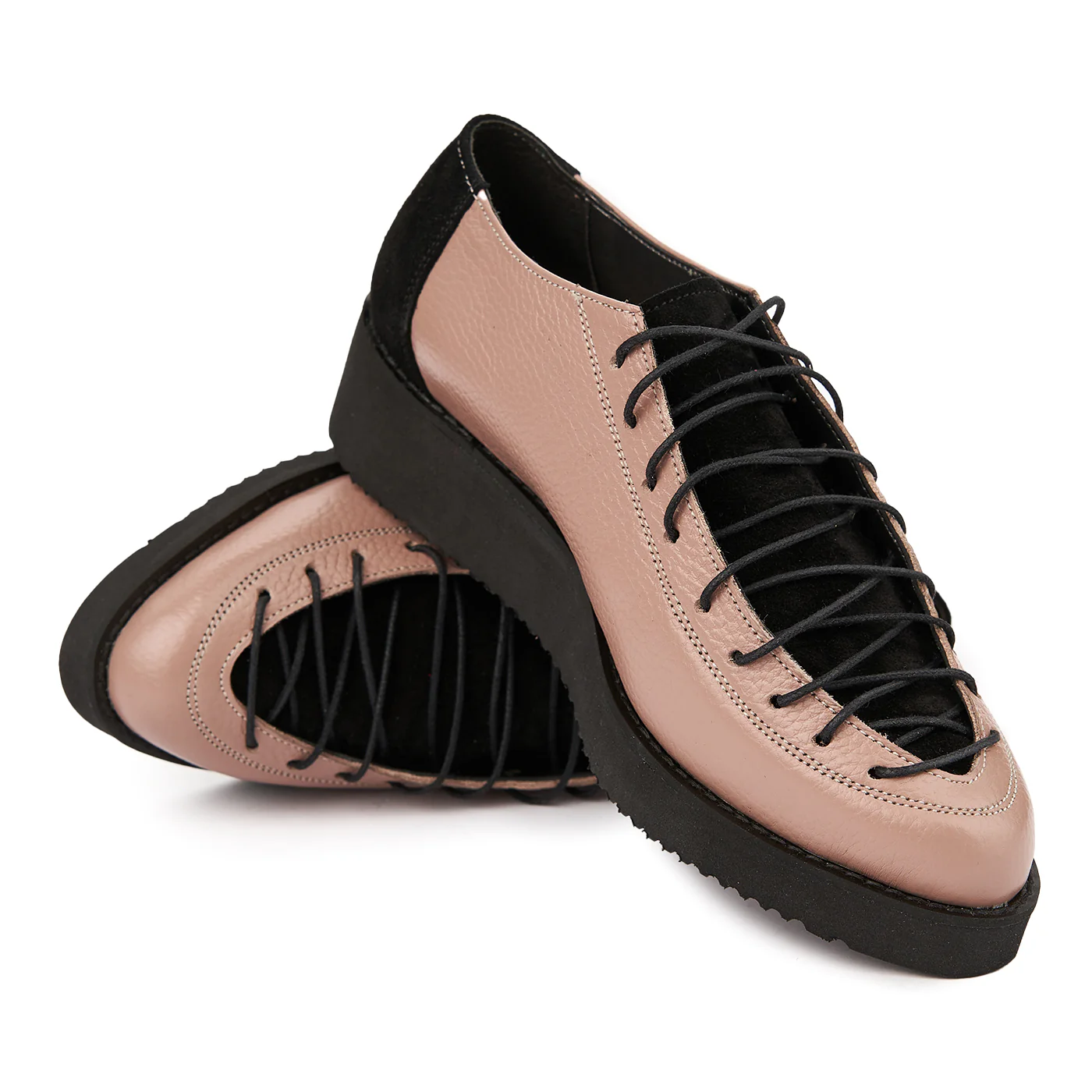 Pantofi Dama Casual din Piele Naturala cu Talpa Usoara Taupe 1675 - Image 4