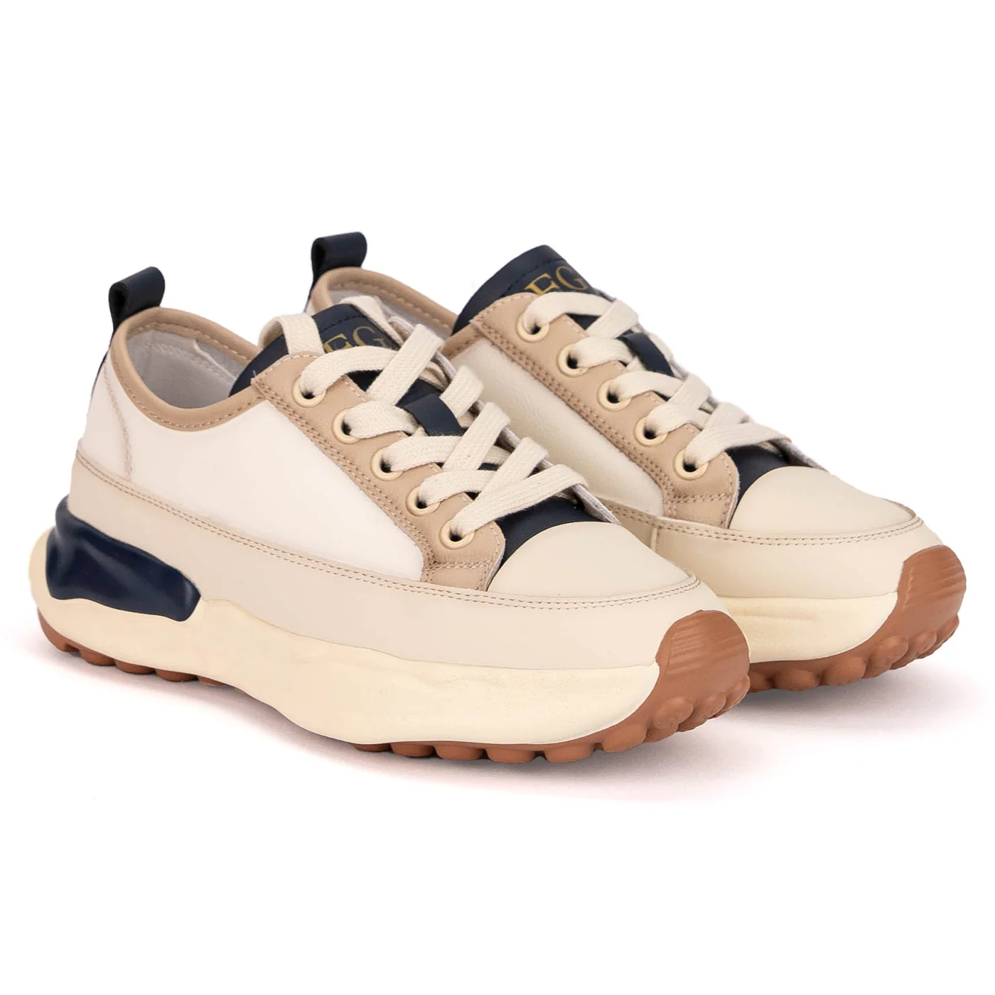 Pantofi dama casual din piele naturala multicolora 18783 - Image 4