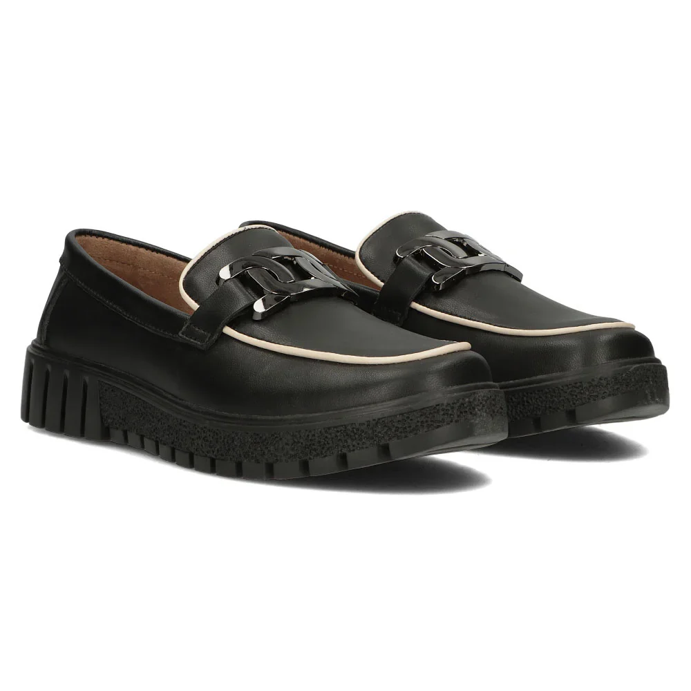 Pantofi dama casual din piele naturala neagra 13963 - Image 4