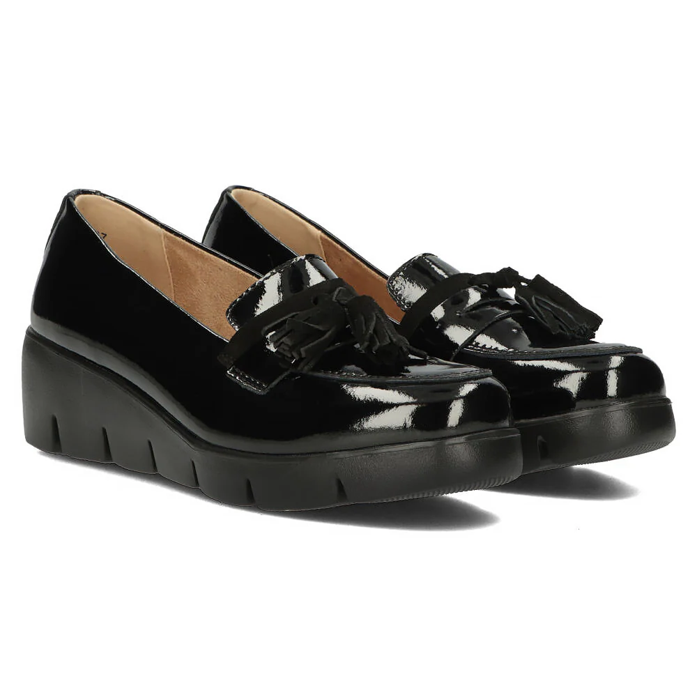 Pantofi dama casual din piele naturala neagra 13968 - Image 10