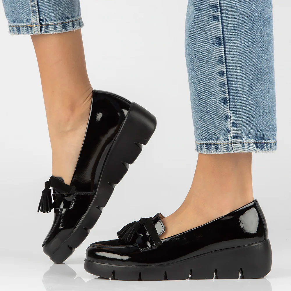 Pantofi dama casual din piele naturala neagra 13968 - Image 4