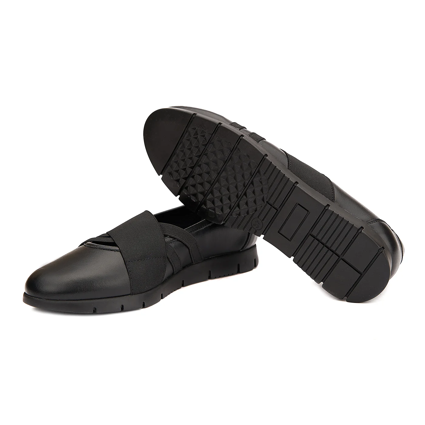 Pantofi dama casual din piele naturala neagra 1480 - Image 3