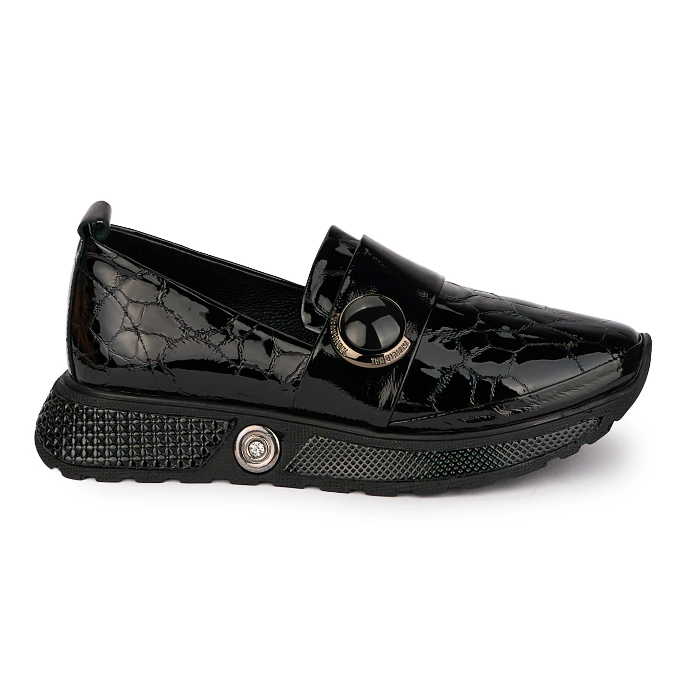 Pantofi dama casual din piele naturala neagra 18477