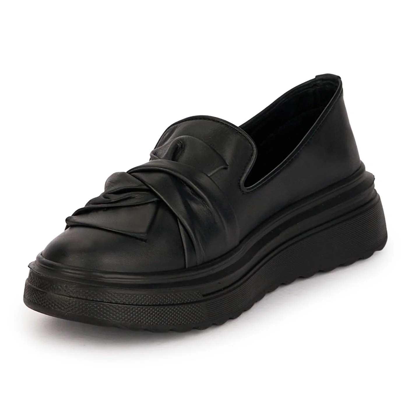 Pantofi dama casual din piele naturala neagra 18481 - Image 3