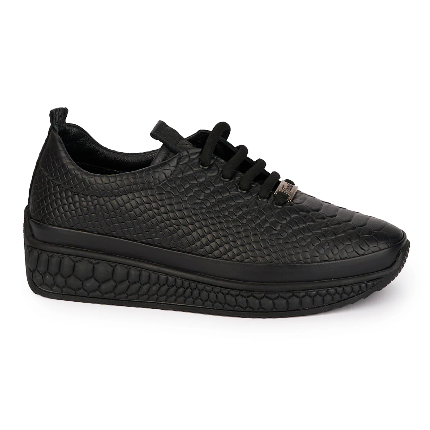 Pantofi dama casual din piele naturala neagra 18484