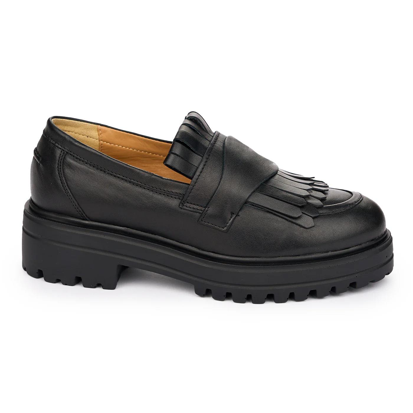 Pantofi dama casual din piele naturala neagra fara accesoriu 10771