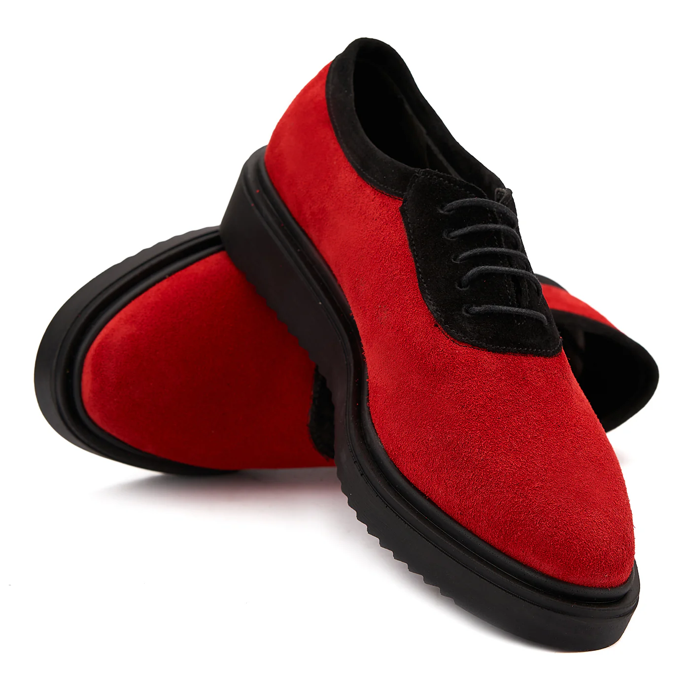 Pantofi dama casual din piele naturala rosie 1442 - Image 5