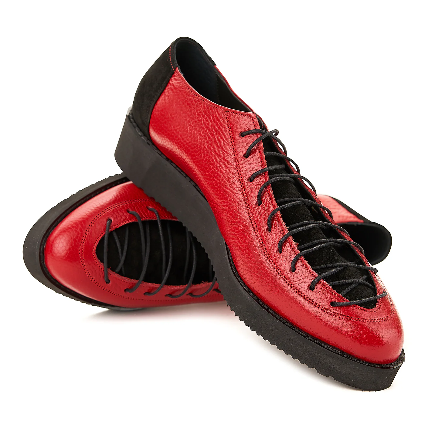 Pantofi dama casual din piele naturala rosie 1564 - Image 4