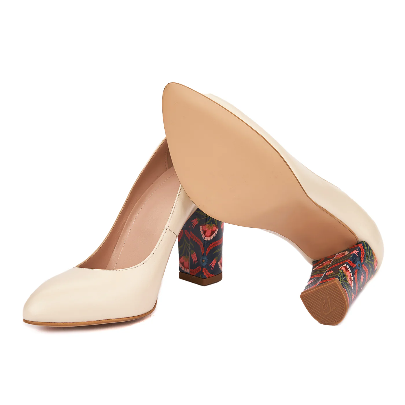 Pantofi dama crem din piele naturala 4593 - Image 3