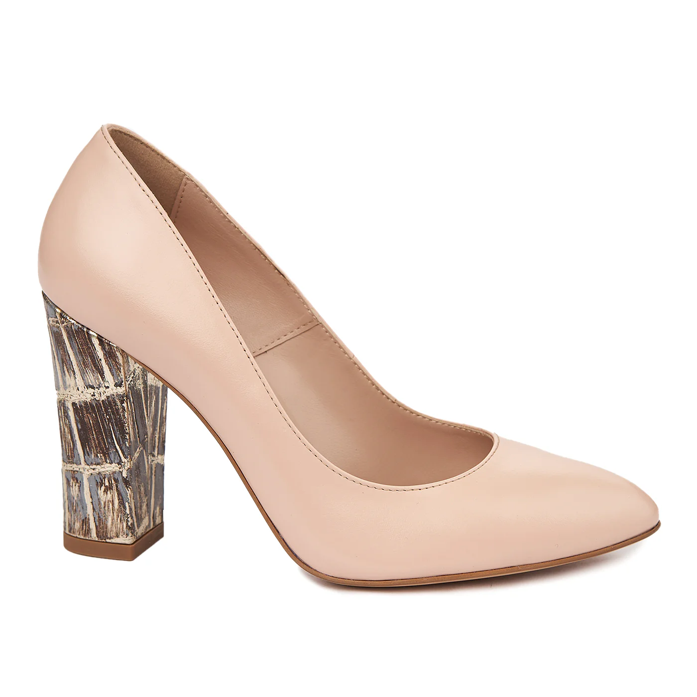 Pantofi dama crem din piele naturala 4890