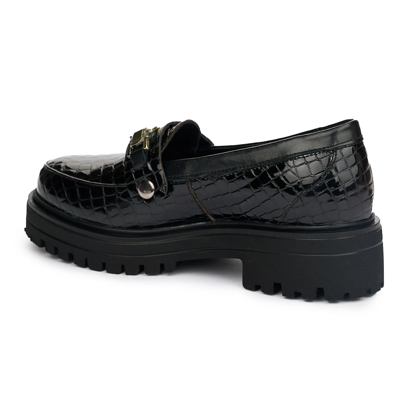 Pantofi dama cu doua accesorii din piele naturala neagra 13075 - Image 3