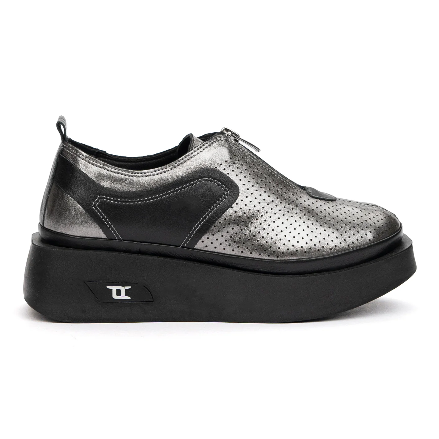 Pantofi Dama cu Fermoar Casual din Piele Naturala 8552