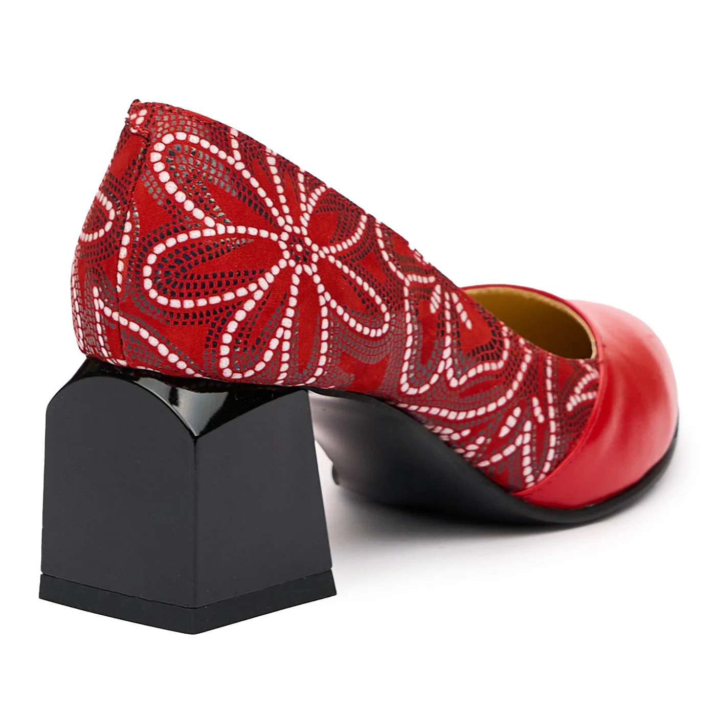 Pantofi dama cu toc gros din piele naturala 9788 - Image 2