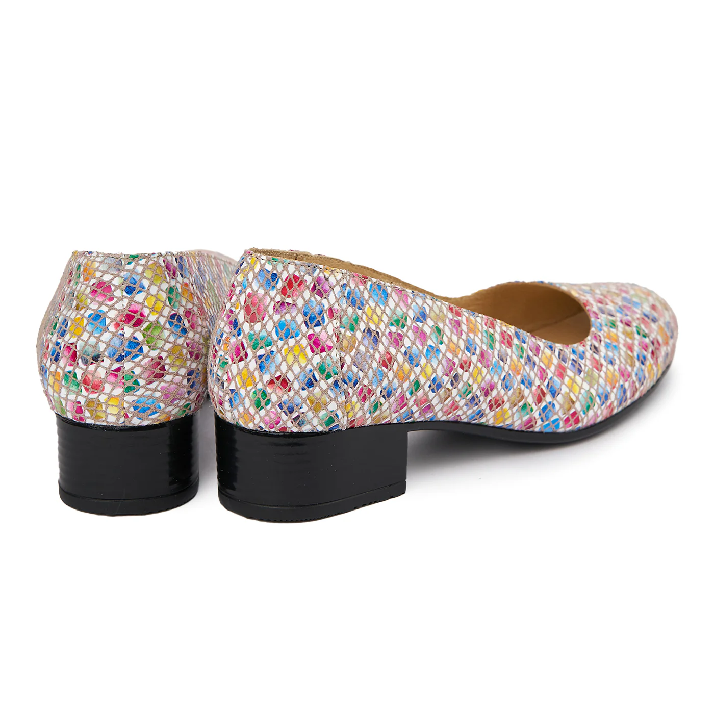 Pantofi dama cu toc mic din piele naturala 8019 - Image 2