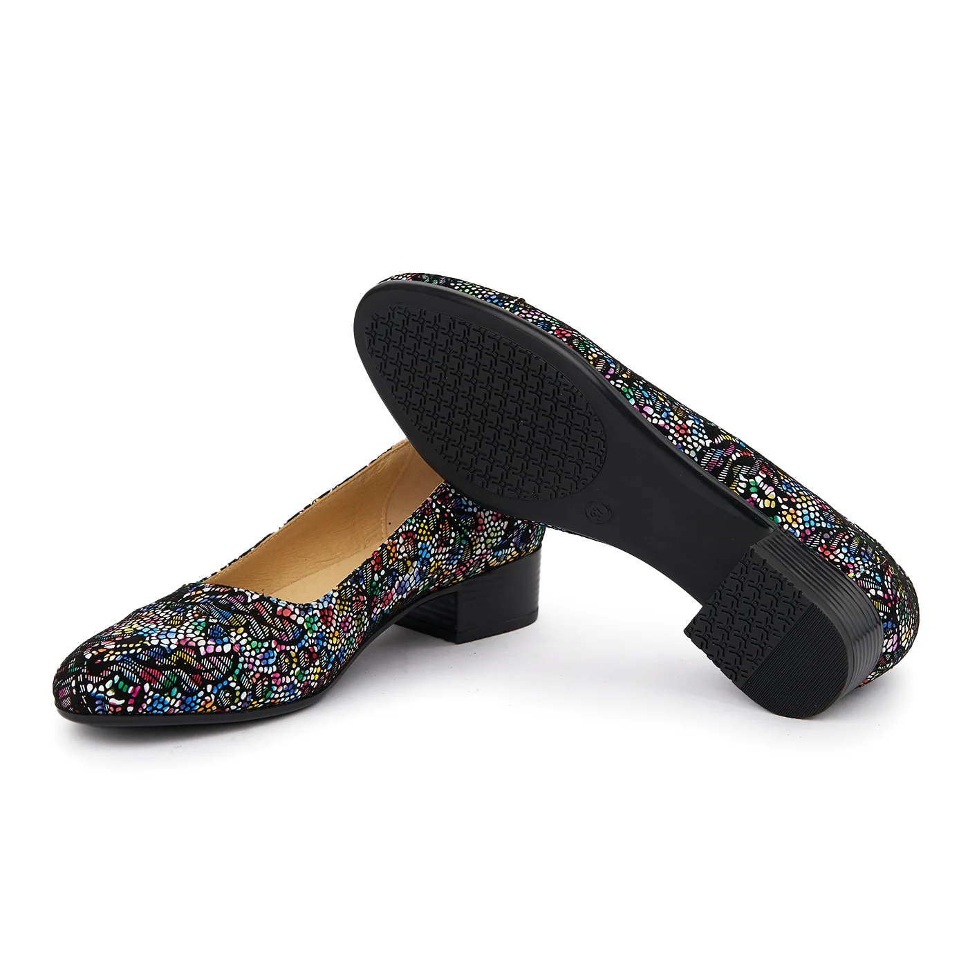 Pantofi dama cu toc mic din piele naturala 8021 - Image 3