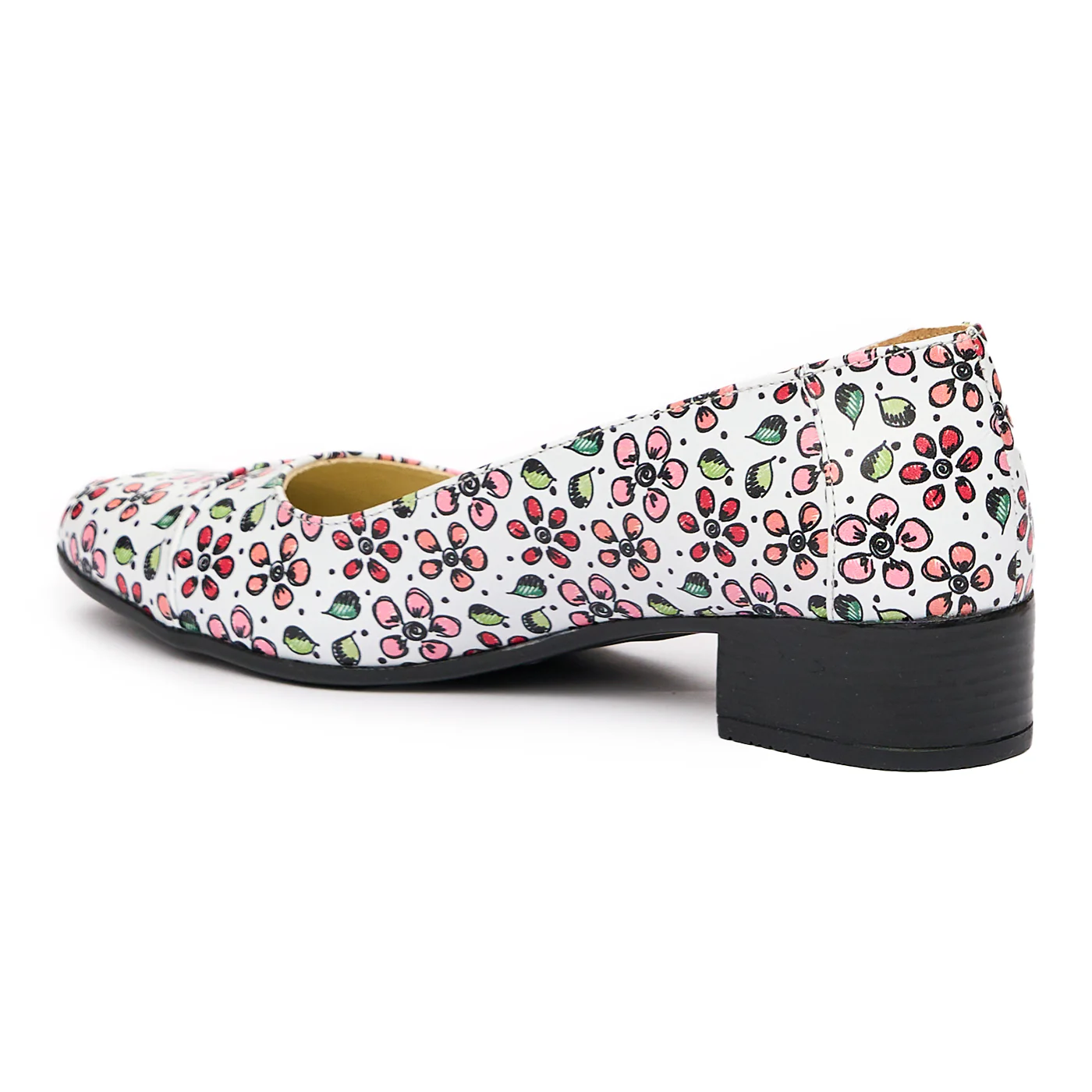 Pantofi dama cu toc mic din piele naturala 9446 - Image 3
