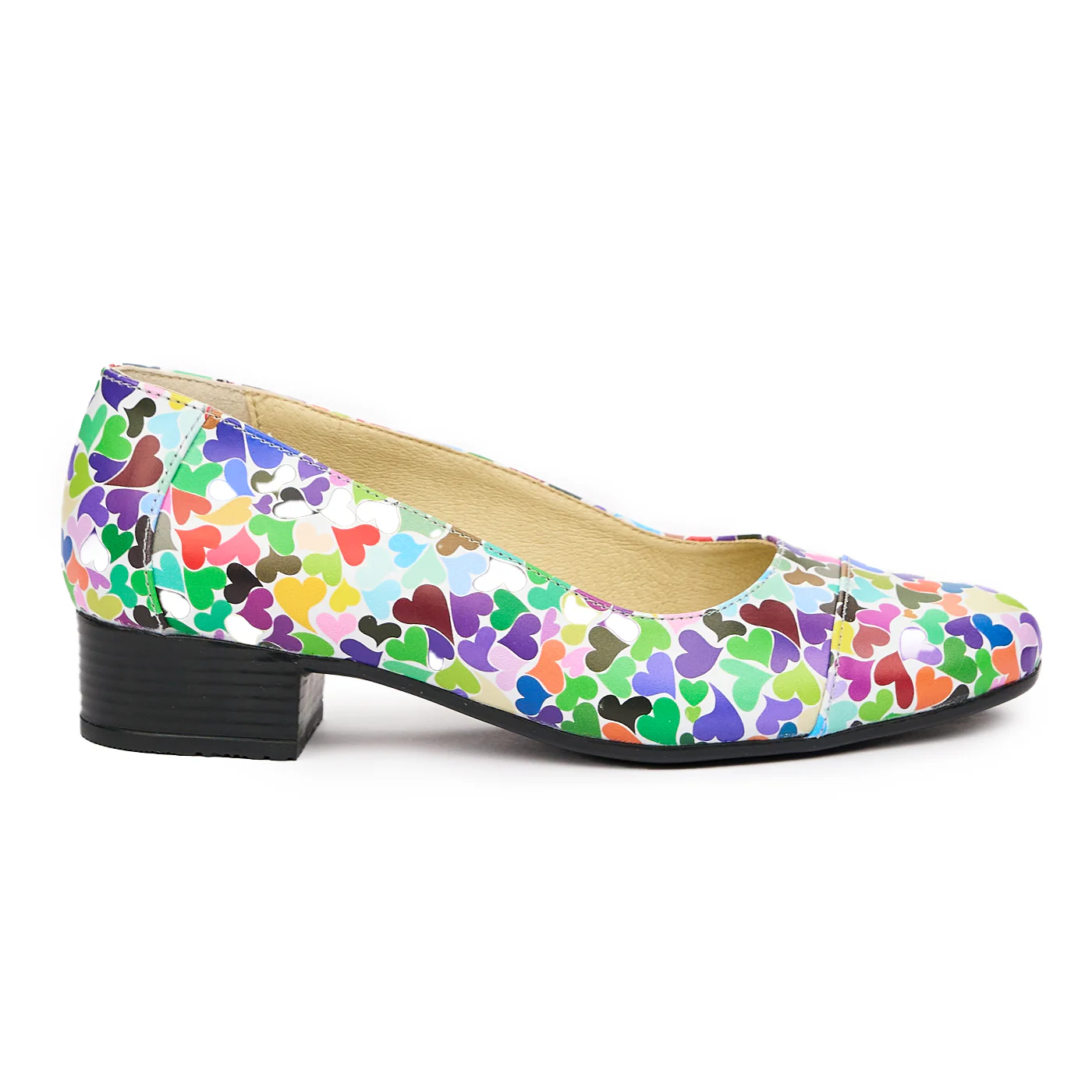 Pantofi dama cu toc mic din piele naturala 9456