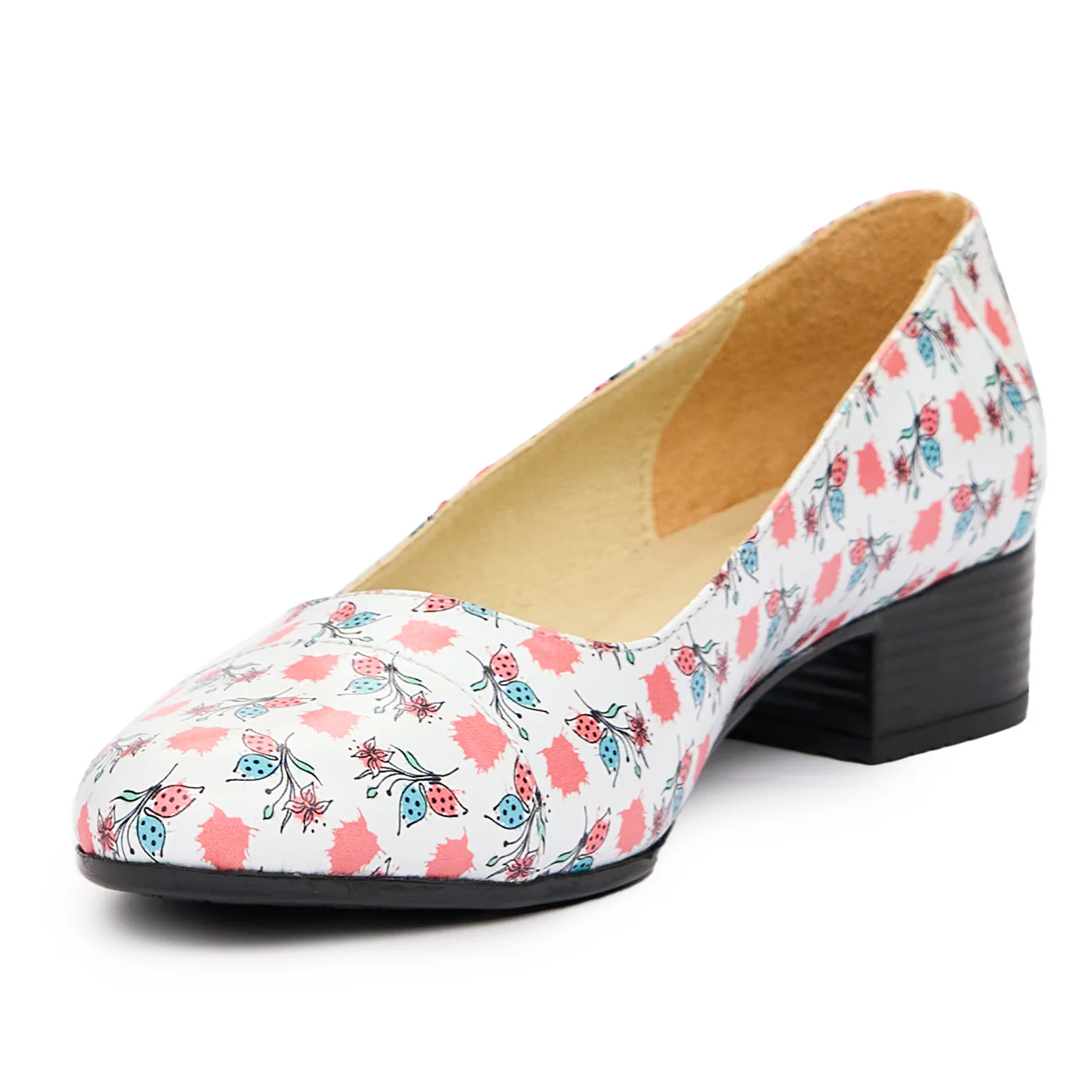 Pantofi dama cu toc mic din piele naturala 9651 - Image 3