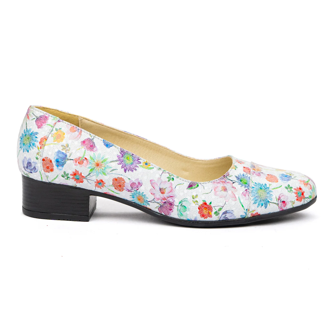 Pantofi dama cu toc mic din piele naturala 9652