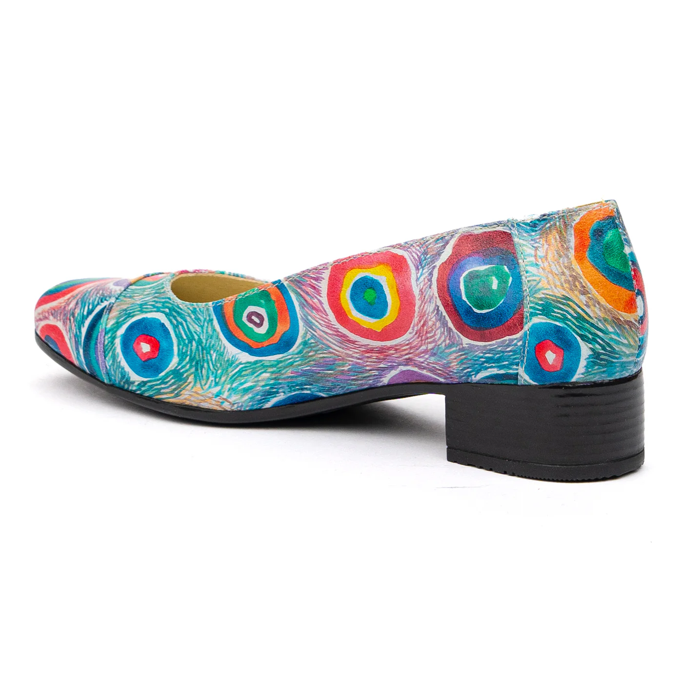 Pantofi dama cu toc mic din piele naturala 9653 - Image 3